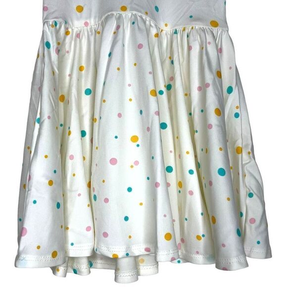 NEW Dot Dot Smile White Multicolor Spots Cap Sleeve Dress 2T - Picture 6 of 8